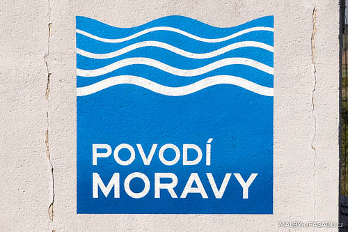Malba loga povodí Moravy, vodní nádrž Nové Mlýny